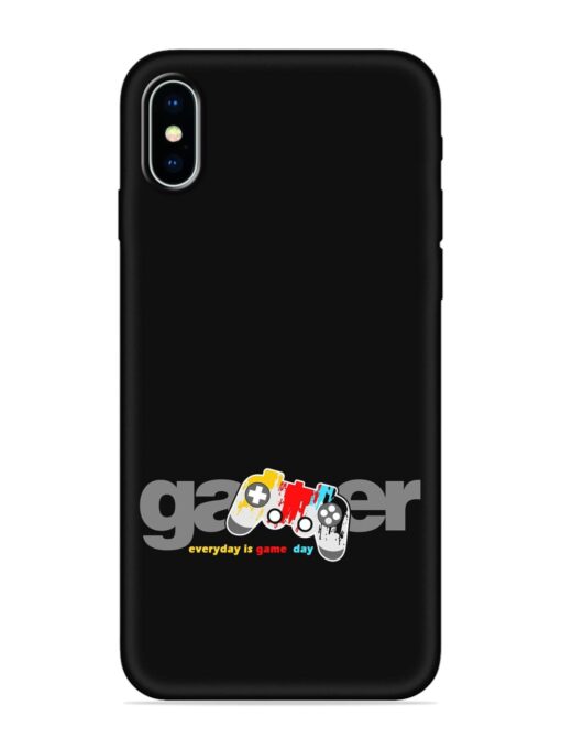 Gamer Everyday Game Embossed Soft Silicone Case for Apple Iphone X Zapvi