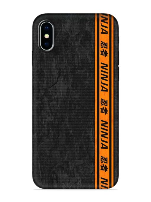 Ninja Srtips Embossed Soft Silicone Case for Apple Iphone X Zapvi