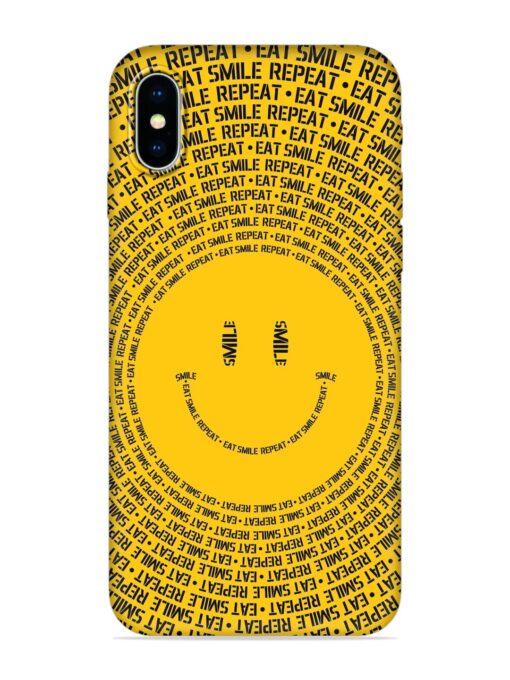 Smiley Embossed Soft Silicone Case for Apple Iphone X Zapvi