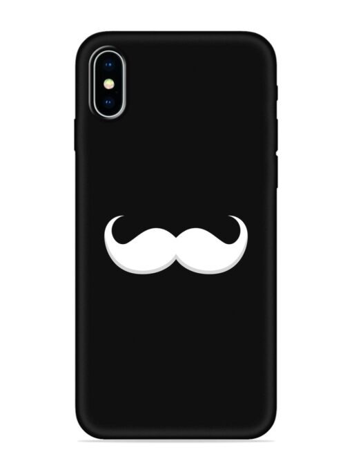 Mustache Vector Embossed Soft Silicone Case for Apple Iphone X Zapvi