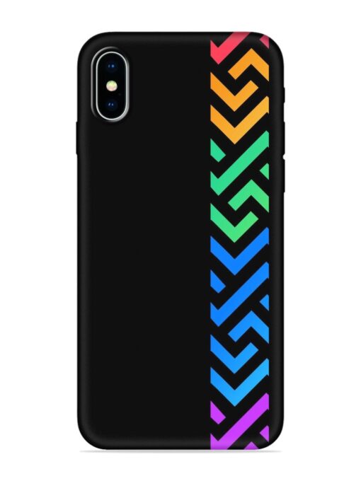 Colorshape Stripes Embossed Soft Silicone Case for Apple Iphone X Zapvi