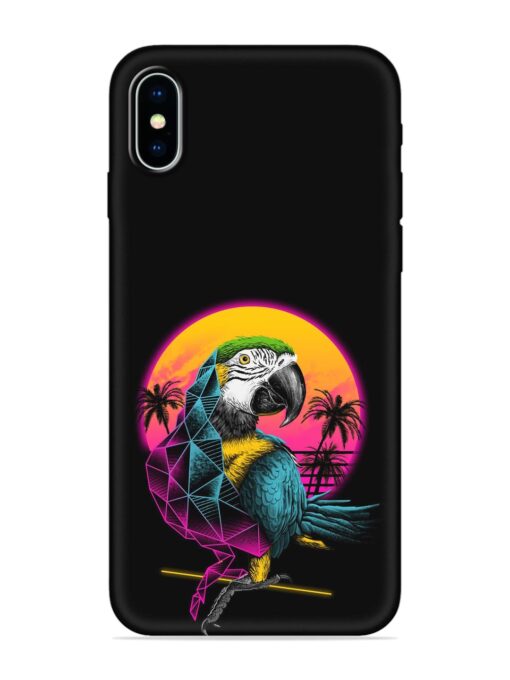 Rad Parrot Embossed Soft Silicone Case for Apple Iphone X Zapvi