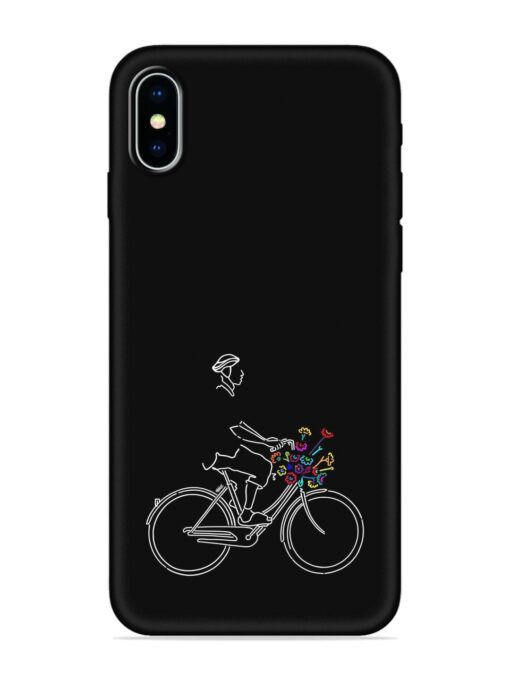 Minimalist Cycle Art Embossed Soft Silicone Case for Apple Iphone X Zapvi