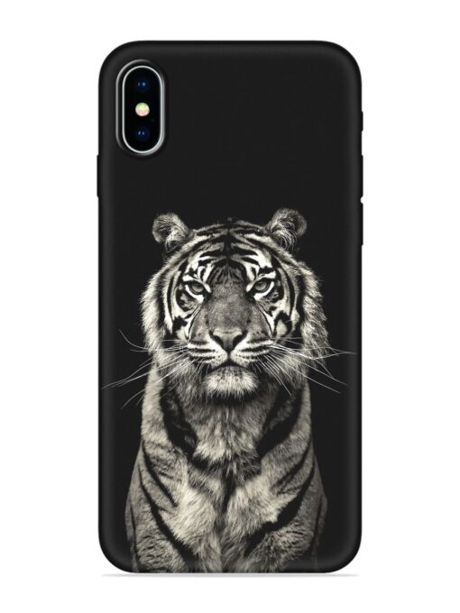 Tiger Art Embossed Soft Silicone Case for Apple Iphone X Zapvi