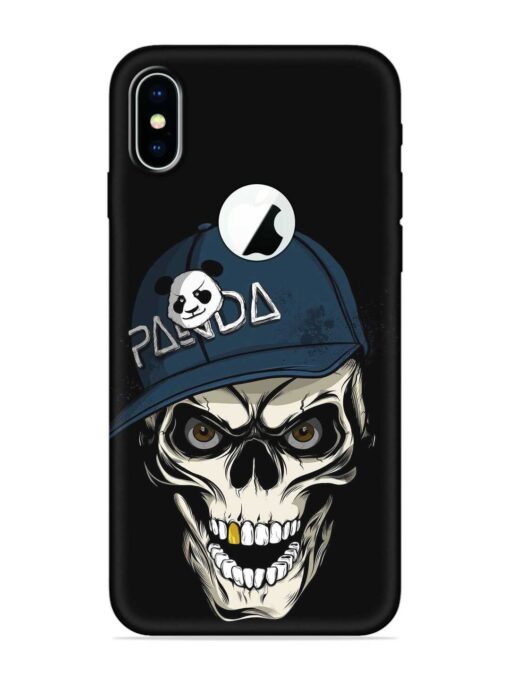 Panda Skull Embossed Soft Silicone Case for Apple Iphone X (Logo Cut) Zapvi