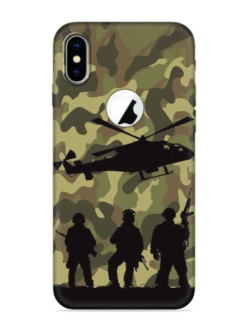 Army Heros Embossed Soft Silicone Case for Apple Iphone X (Logo Cut) Zapvi