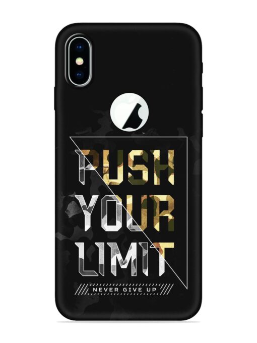 Push Your Limits Embossed Soft Silicone Case for Apple Iphone X (Logo Cut) Zapvi