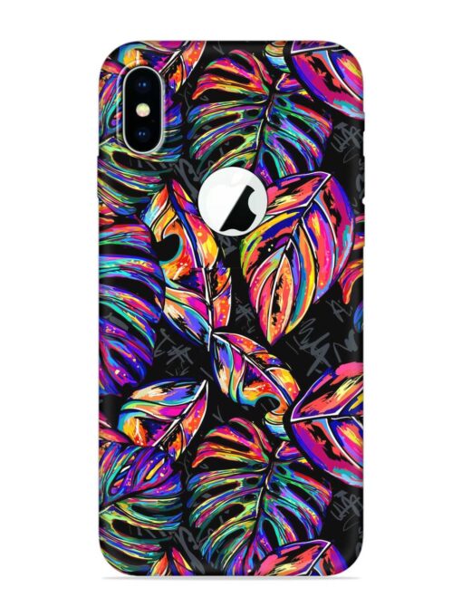 Tropical Seamless Vector Embossed Soft Silicone Case for Apple Iphone X (Logo Cut) Zapvi