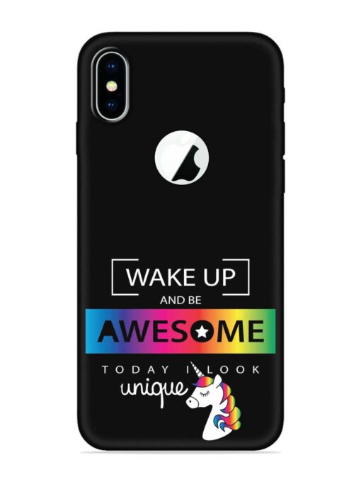 Inspirational Quote Unicorn Embossed Soft Silicone Case for Apple Iphone X (Logo Cut) Zapvi