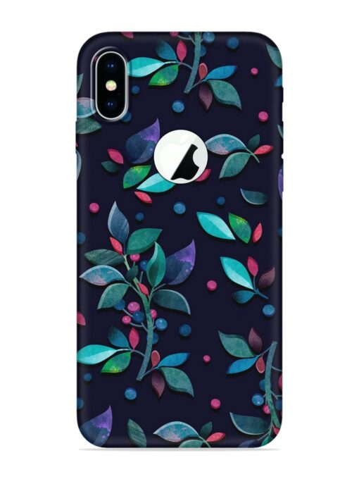 Decorative Watercolor Flower Embossed Soft Silicone Case for Apple Iphone X (Logo Cut) Zapvi