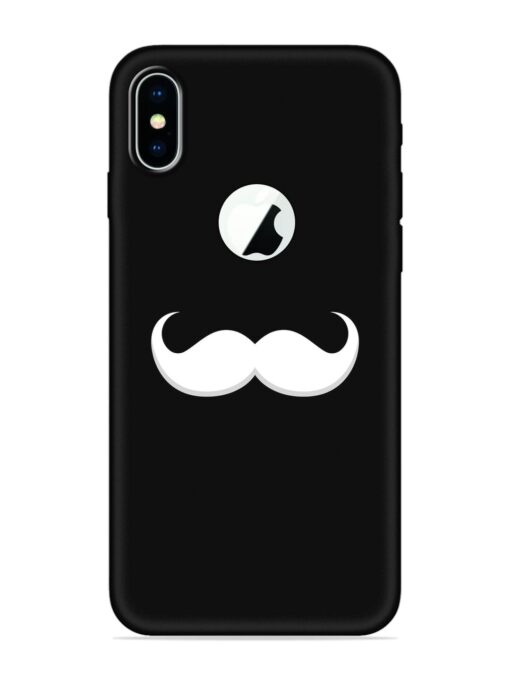 Mustache Vector Embossed Soft Silicone Case for Apple Iphone X (Logo Cut) Zapvi