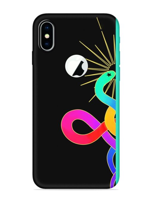 Art Geometric Abstraction Embossed Soft Silicone Case for Apple Iphone X (Logo Cut) Zapvi