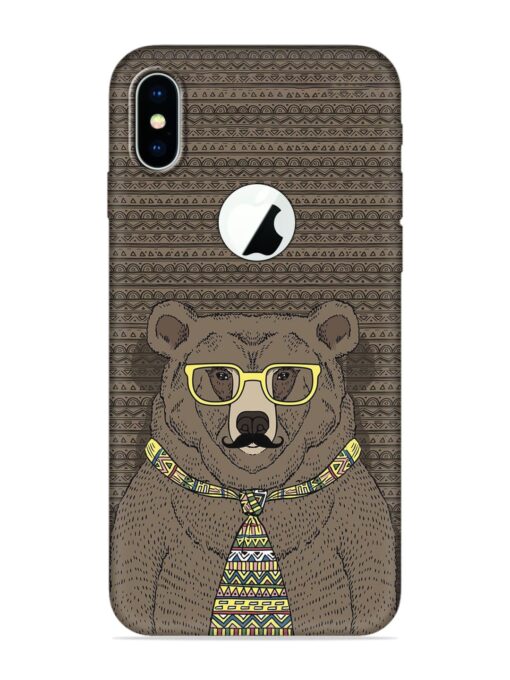 Grizzly Bear Embossed Soft Silicone Case for Apple Iphone X (Logo Cut) Zapvi