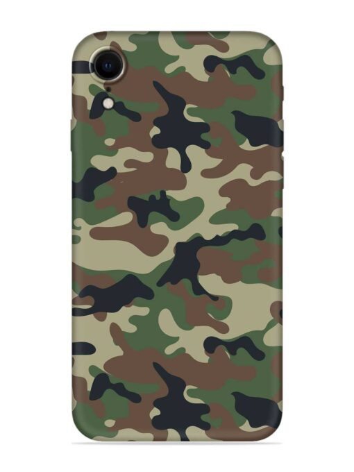 Army Military Camouflage Dark Green Embossed Soft Silicone Case for Apple Iphone Xr Zapvi