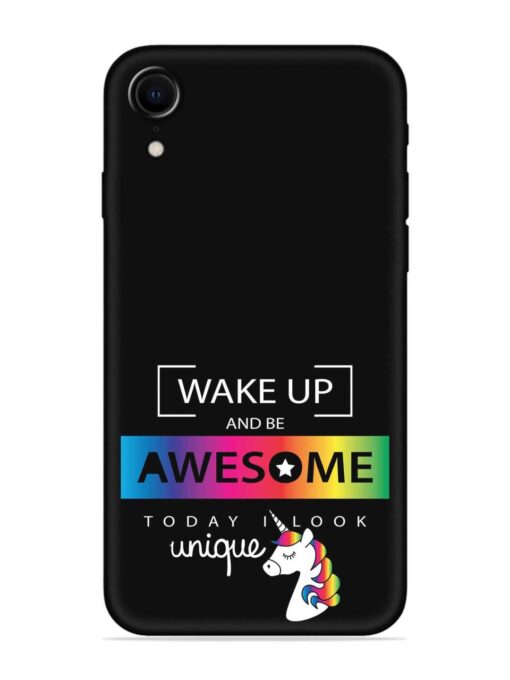 Inspirational Quote Unicorn Embossed Soft Silicone Case for Apple Iphone Xr Zapvi