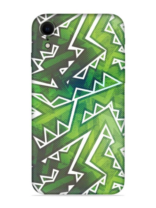 Green Graffiti Seamless Embossed Soft Silicone Case for Apple Iphone Xr Zapvi