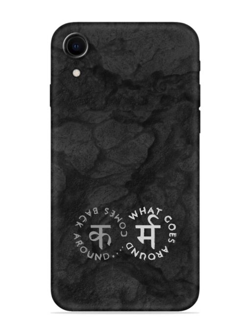 Karma Hindi Word Embossed Soft Silicone Case for Apple Iphone Xr Zapvi