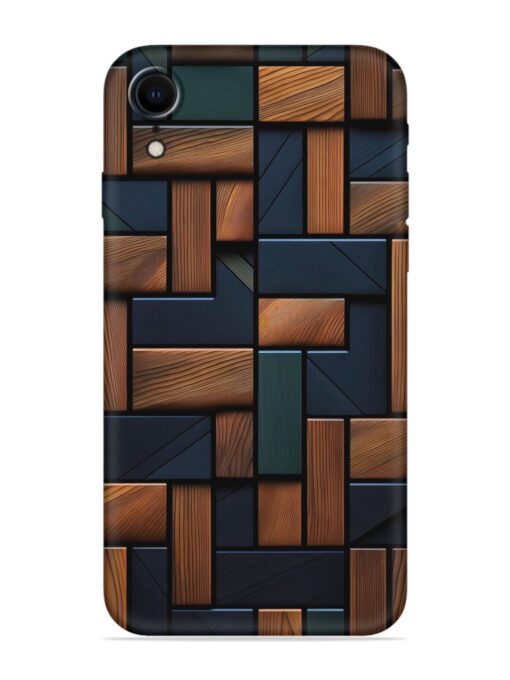 Wooden Background Cubes Embossed Soft Silicone Case for Apple Iphone Xr Zapvi