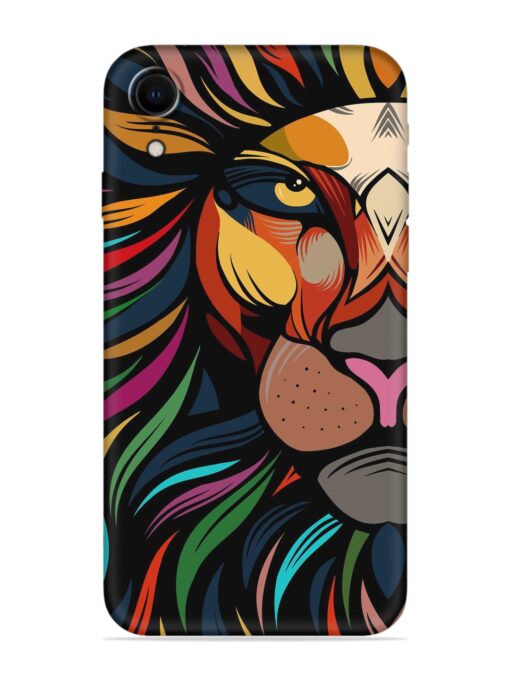 Trippy Lion Art Embossed Soft Silicone Case for Apple Iphone Xr Zapvi