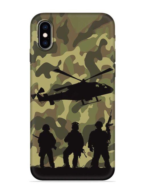 Army Heros Embossed Soft Silicone Case for Apple Iphone Xs Max Zapvi