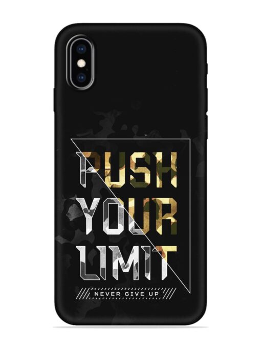 Push Your Limits Embossed Soft Silicone Case for Apple Iphone Xs Max Zapvi