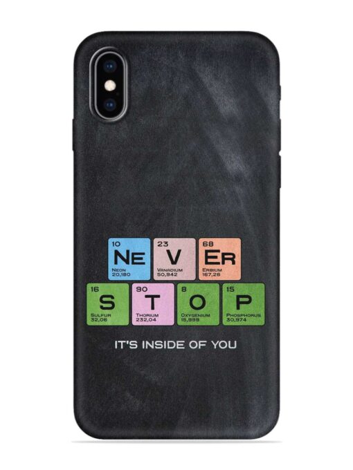 Never Stop It'S Inside Of You Embossed Soft Silicone Case for Apple Iphone Xs Max Zapvi