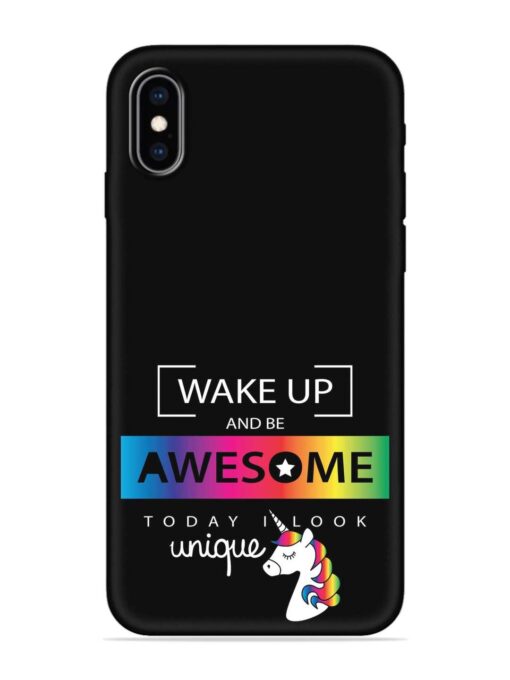 Inspirational Quote Unicorn Embossed Soft Silicone Case for Apple Iphone Xs Max Zapvi