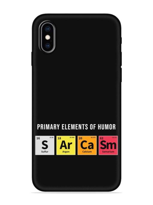 Primary Elements Humor Embossed Soft Silicone Case for Apple Iphone Xs Max Zapvi