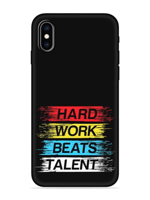 Hard Work Beats Embossed Soft Silicone Case for Apple Iphone Xs Max Zapvi