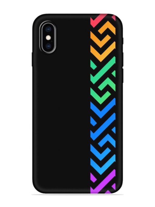 Colorshape Stripes Embossed Soft Silicone Case for Apple Iphone Xs Max Zapvi