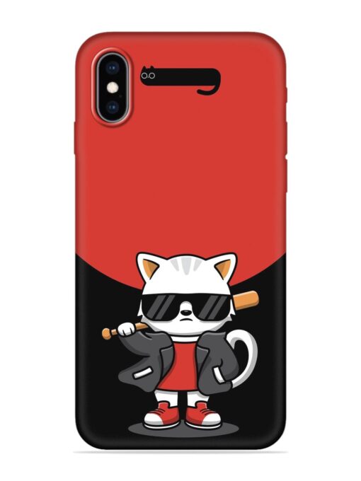 Cool Little Bear Cartoon Embossed Soft Silicone Case for Apple Iphone Xs Max Zapvi