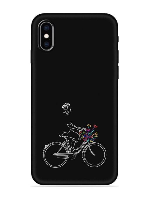 Minimalist Cycle Art Embossed Soft Silicone Case for Apple Iphone Xs Max Zapvi