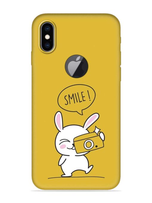 Hey Smile Please Embossed Soft Silicone Case for Apple Iphone Xs Max (Logo Cut) Zapvi