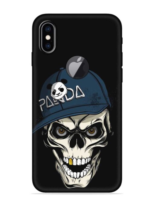 Panda Skull Embossed Soft Silicone Case for Apple Iphone Xs Max (Logo Cut) Zapvi