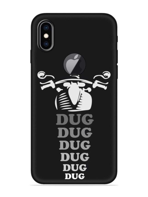 Dug Dug Dug Embossed Soft Silicone Case for Apple Iphone Xs Max (Logo Cut) Zapvi