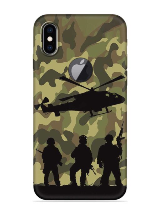 Army Heros Embossed Soft Silicone Case for Apple Iphone Xs Max (Logo Cut) Zapvi