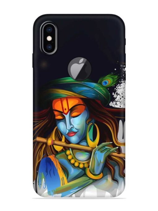 Krishna Art Embossed Soft Silicone Case for Apple Iphone Xs Max (Logo Cut) Zapvi