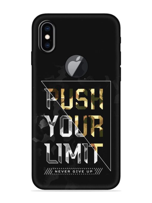 Push Your Limits Embossed Soft Silicone Case for Apple Iphone Xs Max (Logo Cut) Zapvi