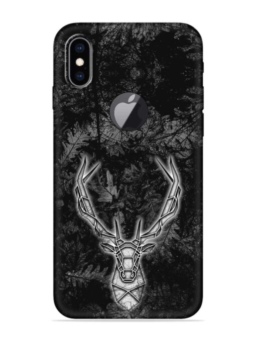 Ancient Deer Embossed Soft Silicone Case for Apple Iphone Xs Max (Logo Cut) Zapvi