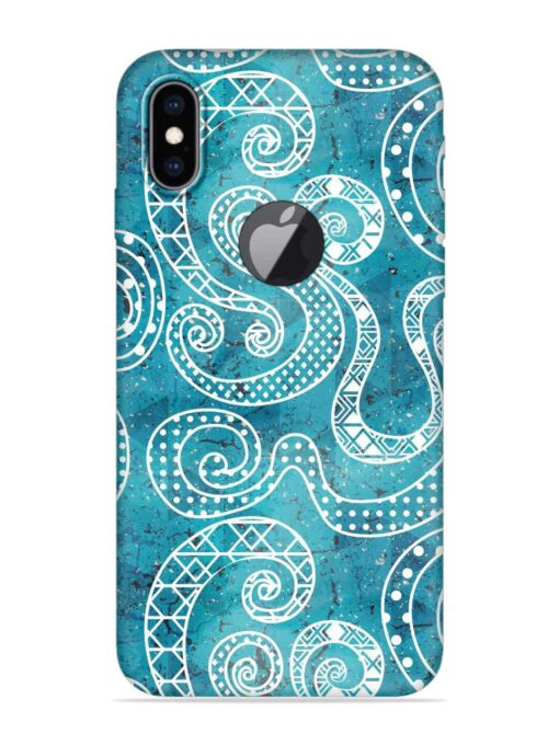 Vintage Curved Seamless Embossed Soft Silicone Case for Apple Iphone Xs Max (Logo Cut) Zapvi