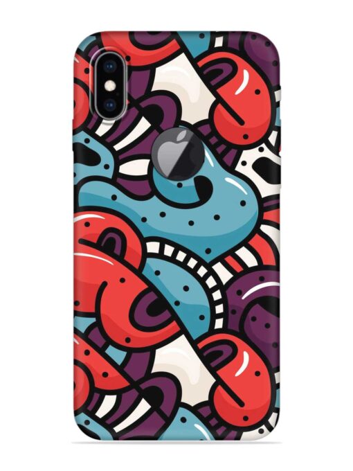 Seamless Backdrop Colorful Embossed Soft Silicone Case for Apple Iphone Xs Max (Logo Cut) Zapvi