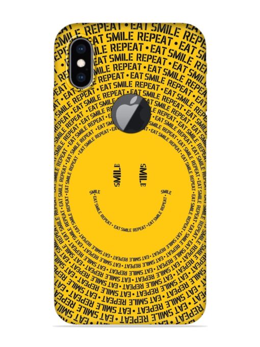 Smiley Embossed Soft Silicone Case for Apple Iphone Xs Max (Logo Cut) Zapvi