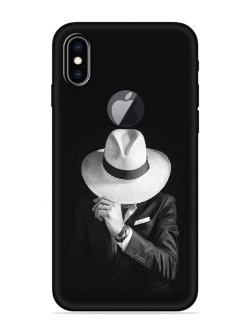 Men Under Hat Embossed Soft Silicone Case for Apple Iphone Xs Max (Logo Cut) Zapvi