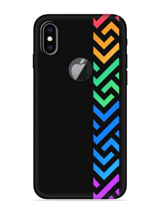 Colorshape Stripes Embossed Soft Silicone Case for Apple Iphone Xs Max (Logo Cut) Zapvi