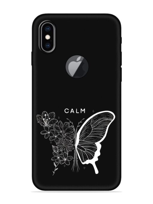 Calm Embossed Soft Silicone Case for Apple Iphone Xs Max (Logo Cut) Zapvi