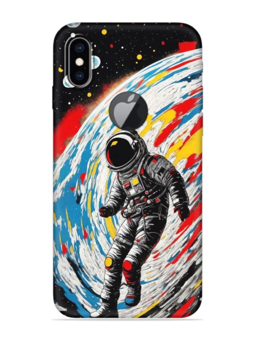 Astronaut Art Embossed Soft Silicone Case for Apple Iphone Xs Max (Logo Cut) Zapvi