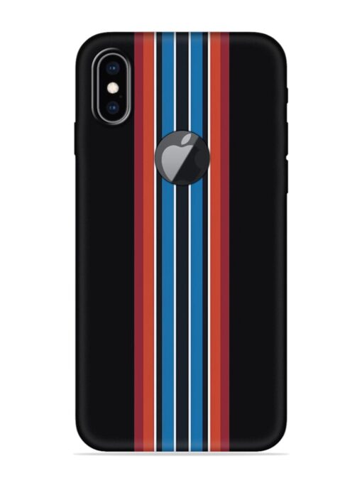 Vertical Strips Embossed Soft Silicone Case for Apple Iphone Xs Max (Logo Cut) Zapvi