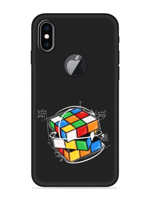 Cubik Vector Embossed Soft Silicone Case for Apple Iphone Xs Max (Logo Cut) Zapvi