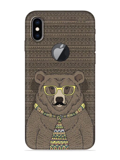 Grizzly Bear Embossed Soft Silicone Case for Apple Iphone Xs Max (Logo Cut) Zapvi