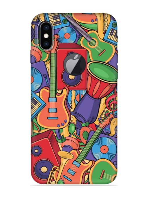 Colorful Music Art Embossed Soft Silicone Case for Apple Iphone Xs Max (Logo Cut) Zapvi